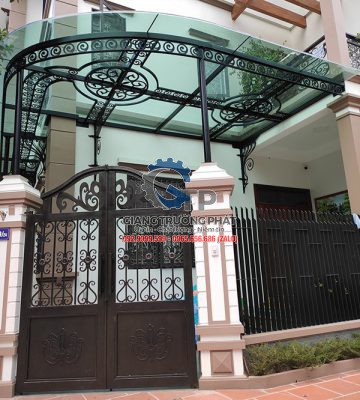 Thiết kế thi công mái kính sắt mỹ thuật đẹp giá rẻ tại Đồng Nai