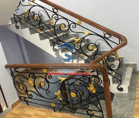 Làm cầu thang sắt mỹ thuật đẹp giá rẻ tại Long Đức