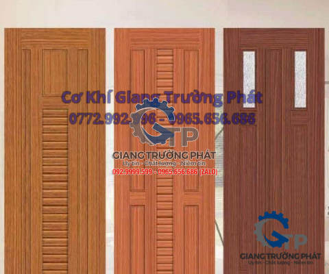 Cửa nhôm nguyên tấm vân gỗ tại Ninh Thuận