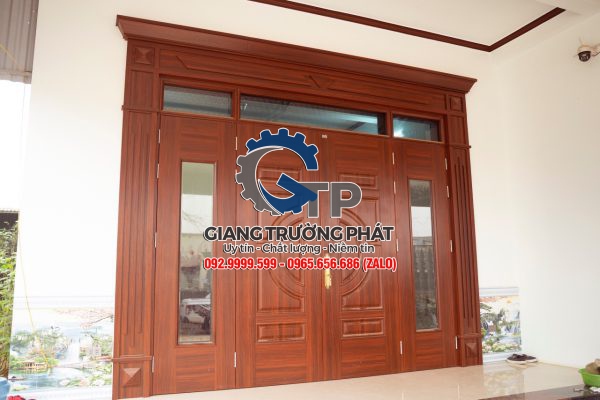 Cửa thép vân gỗ tại Dầu Tiếng