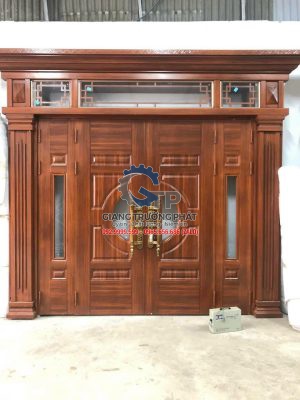 Cửa thép vân gỗ tại Long Thành